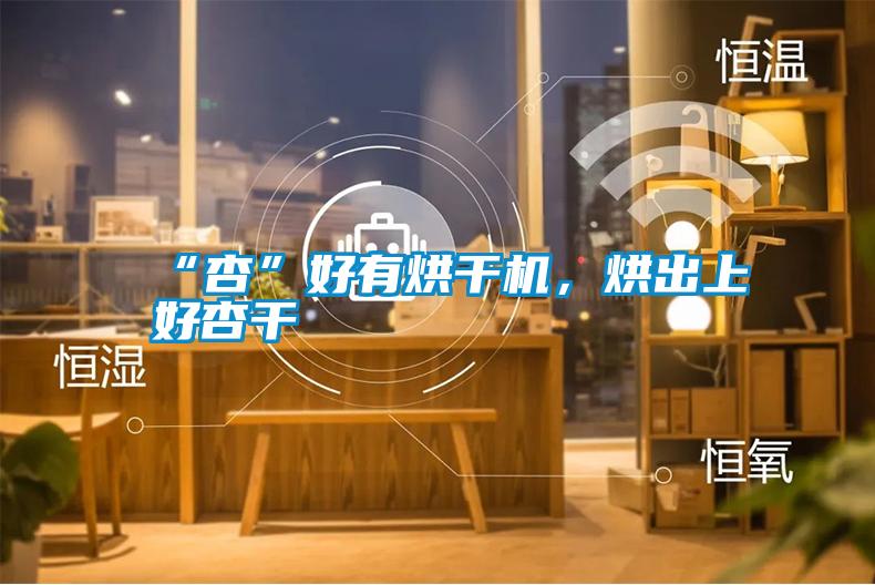 “杏”好有烘干機，烘出上好杏干