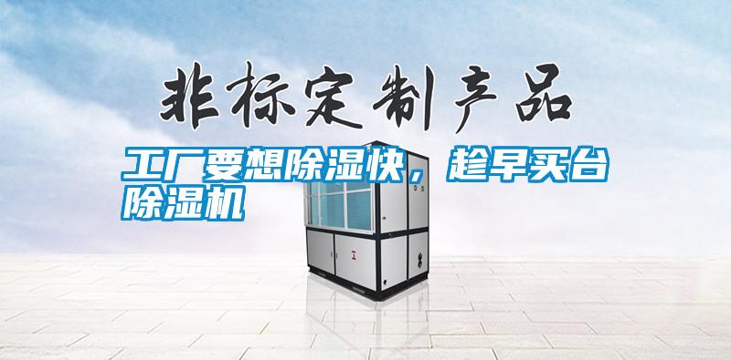 工廠要想除濕快，趁早買臺除濕機