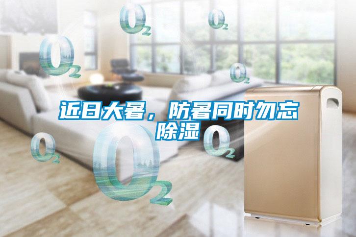近日大暑，防暑同時(shí)勿忘除濕