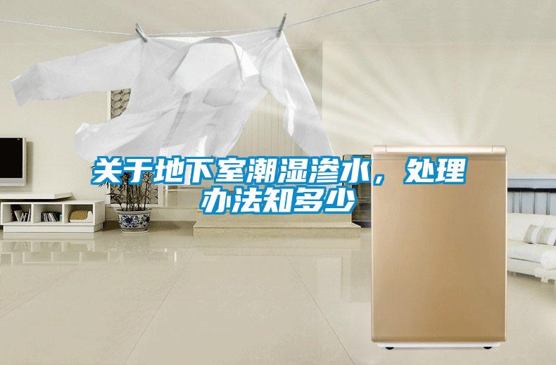 關于地下室潮濕滲水，處理辦法知多少