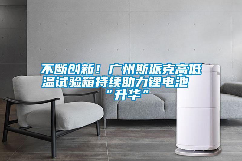 不斷創新!廣州斯派克高低溫試驗箱持續助力鋰電池“升華”