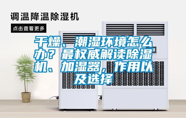 干燥、潮濕環(huán)境怎么辦？最權威解讀除濕機、加濕器，作用以及選擇