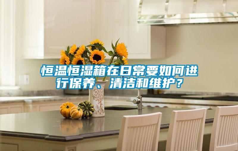 恒溫恒濕箱在日常要如何進行保養、清潔和維護？