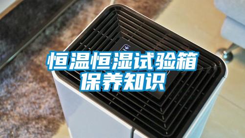 恒溫恒濕試驗箱保養知識
